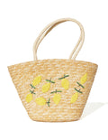 Organic Lemon Print Tote Bag