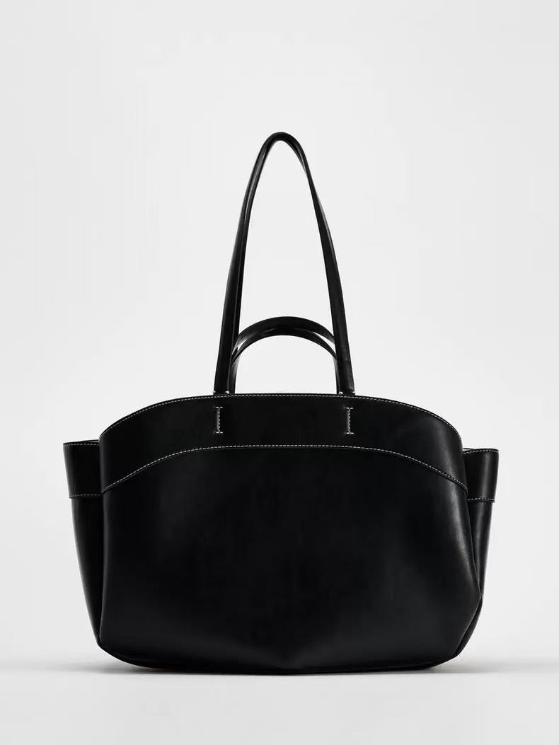 Spacious PU Leather Crossbody Bag
