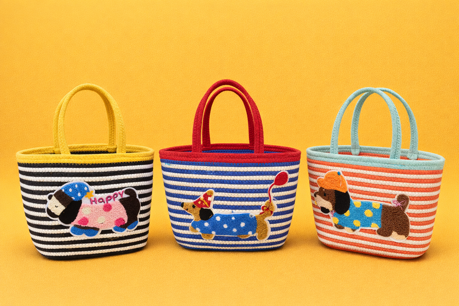Joyful Dachshund Tote Bag