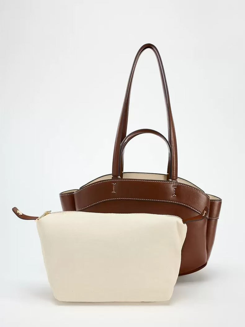 Spacious PU Leather Crossbody Bag