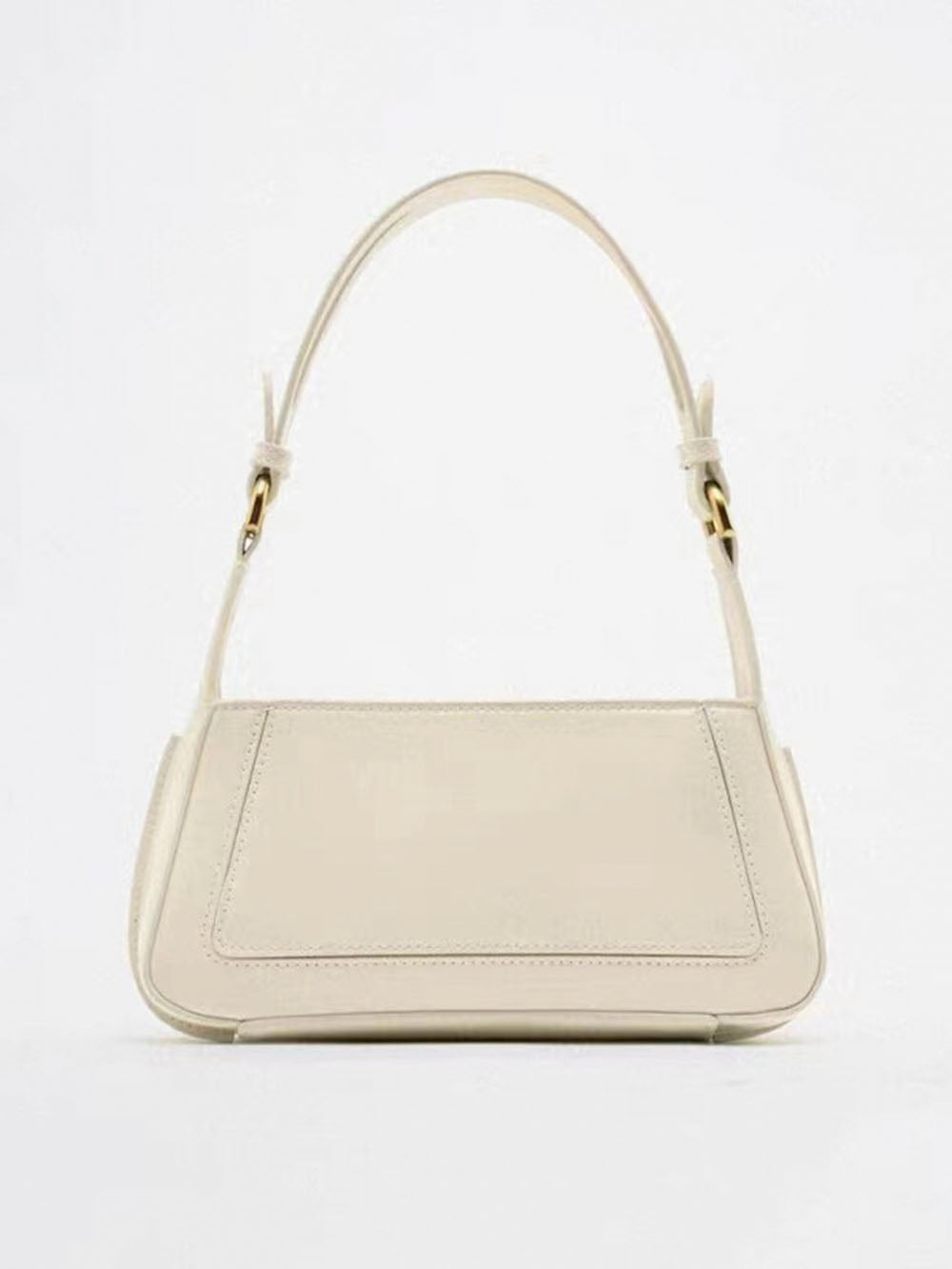 Square Faux Patent Leather Shoulder Bag