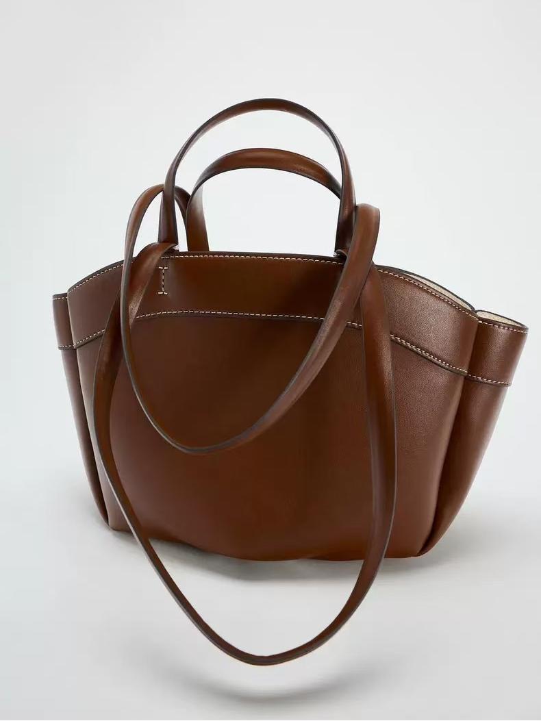 Spacious PU Leather Crossbody Bag