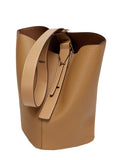 Adjustable Soft Leather Bucket Bag