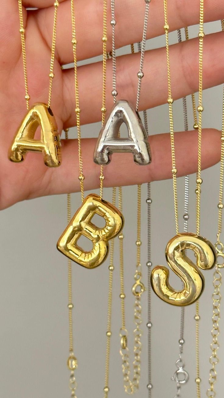 Irena – Gold Initial Charm Necklace