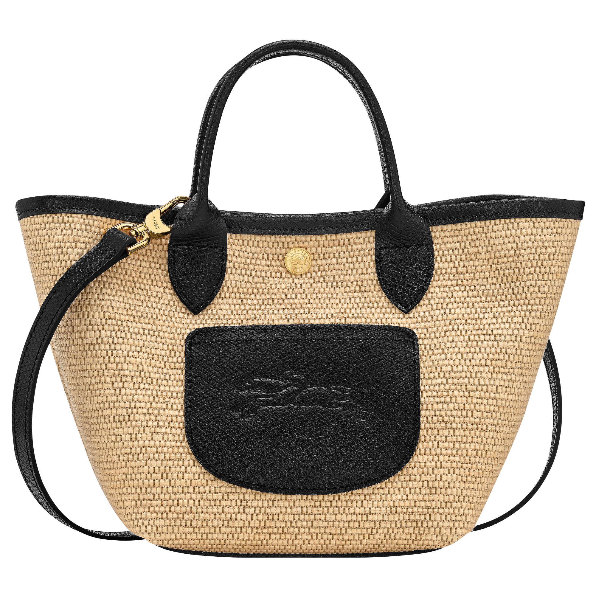Longchamp Le Pliage XS Black Canvas Basket Bag