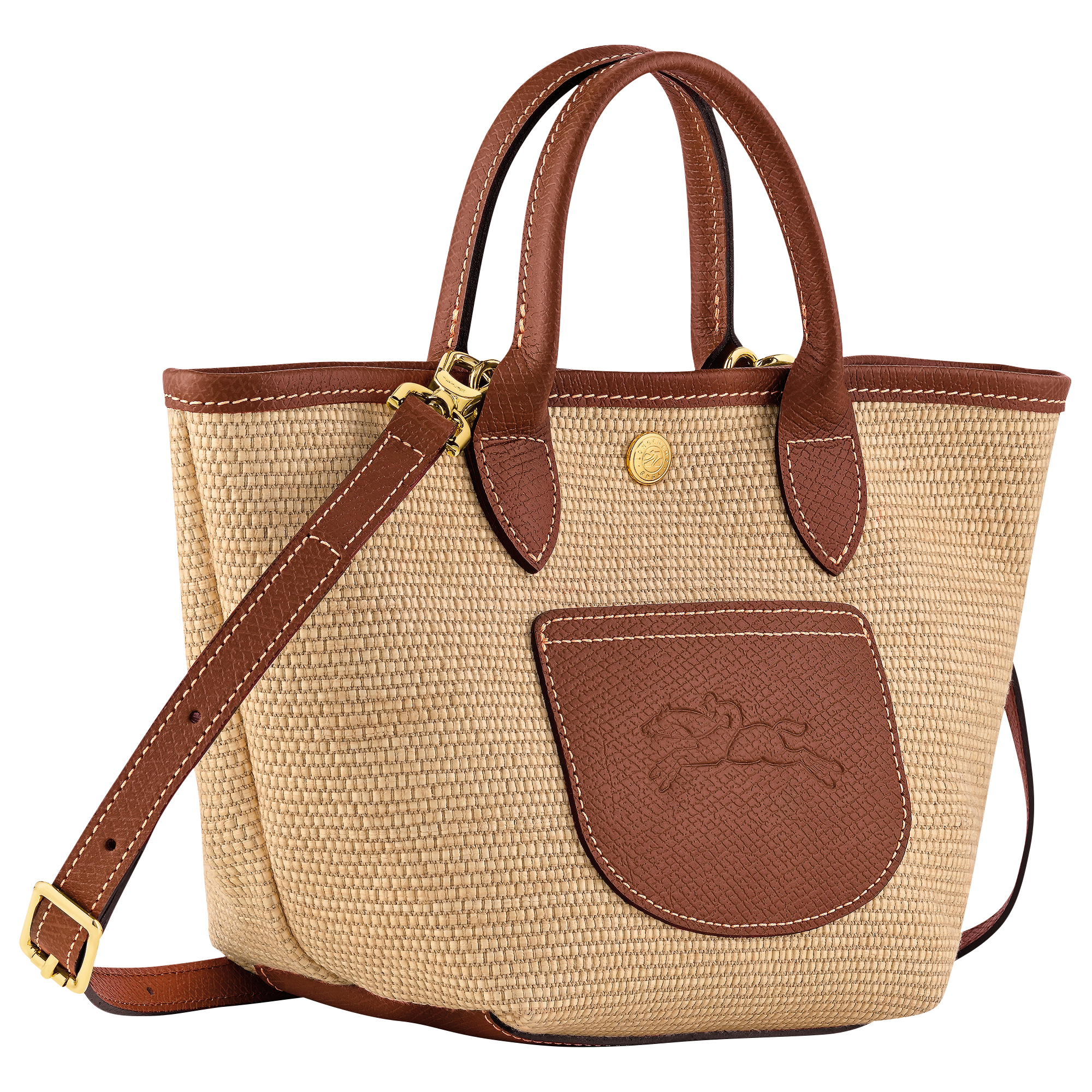 Longchamp Le Pliage XS Brown Canvas Basket Bag