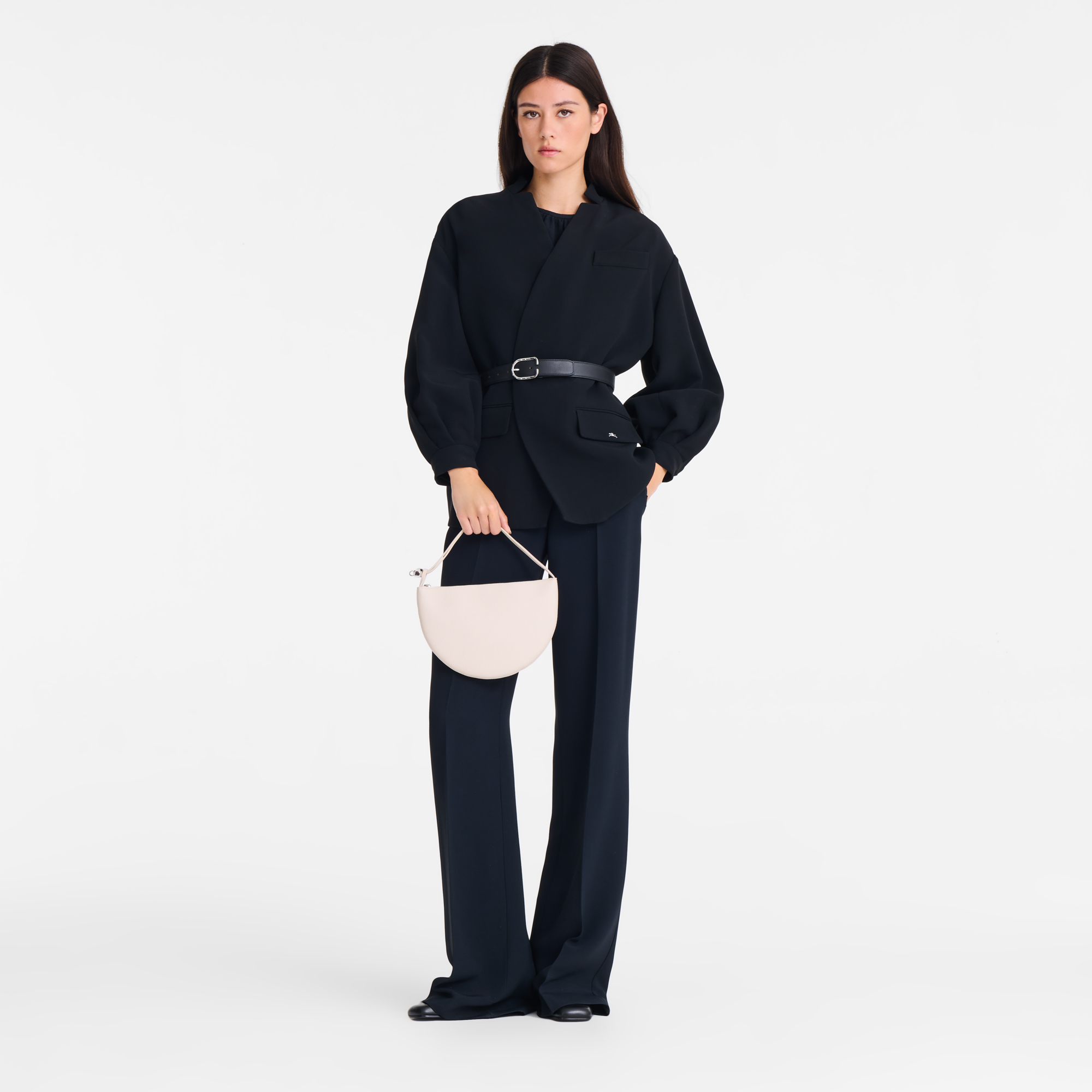 Longchamp - Le Roseau Paper Leather Clutch