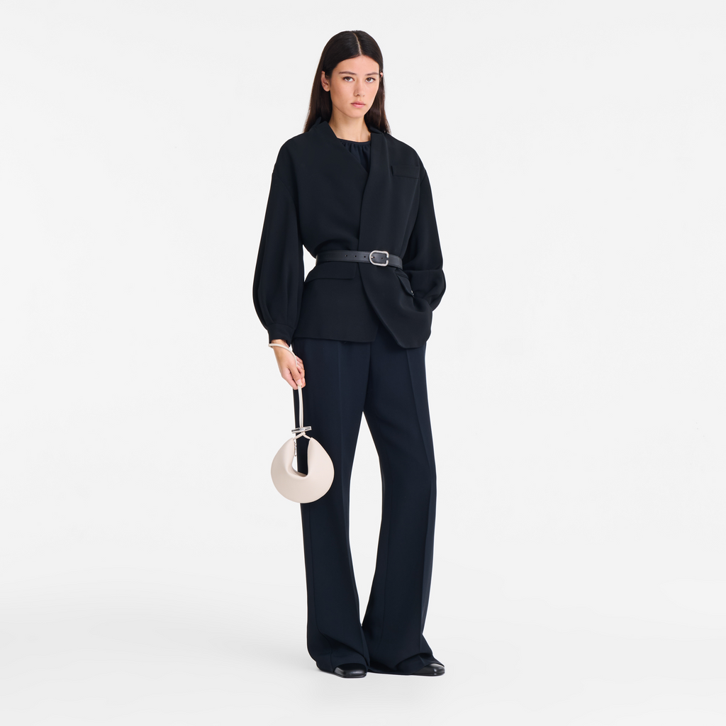 Longchamp - Le Roseau Paper Leather Clutch