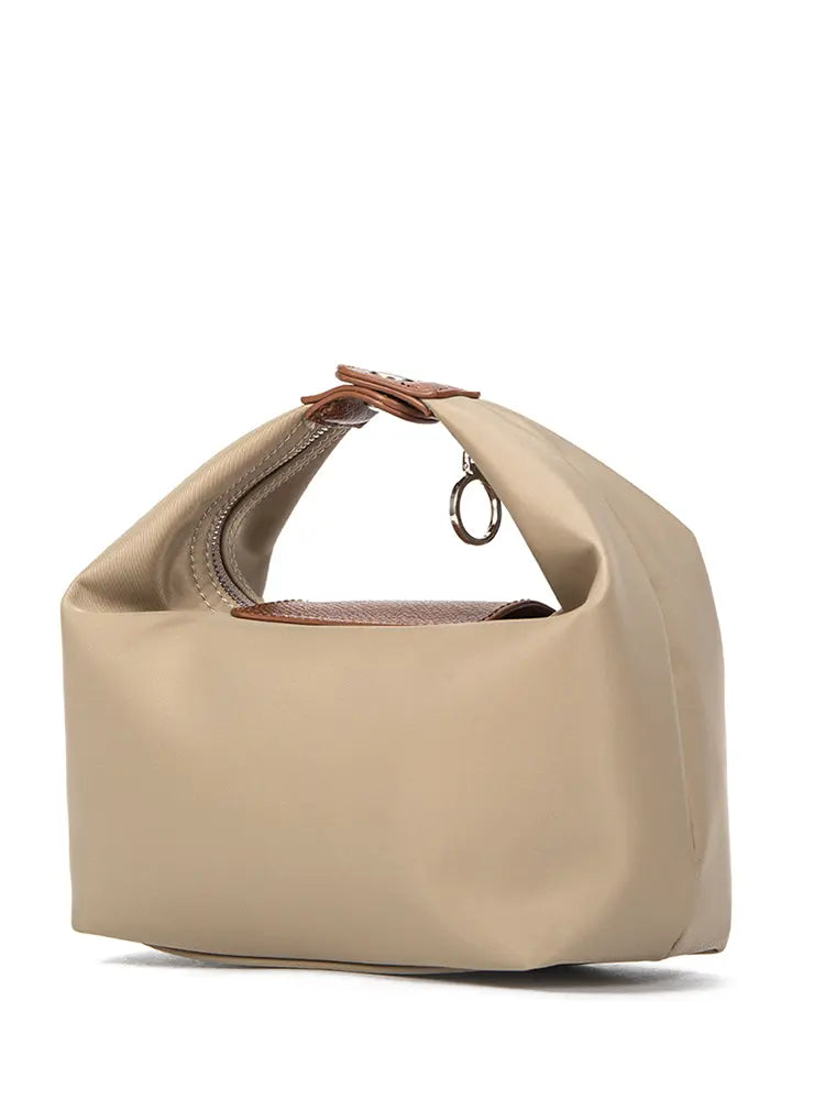 Color-Blocked PU Leather Dumpling Shoulder and Crossbody Bag