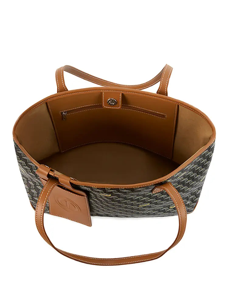 Retro Monogram Oversized Horizontal Tote Bag