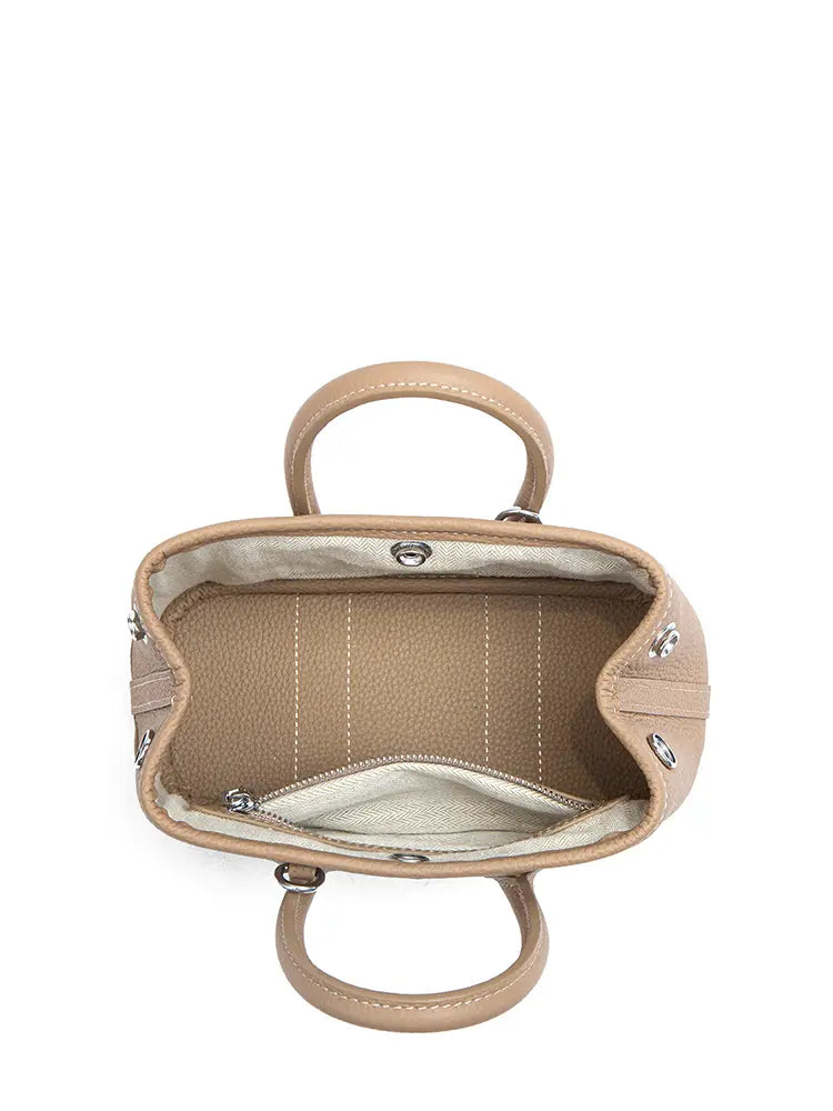 2025 Sleek Leather Vertical Tote Crossbody Bag