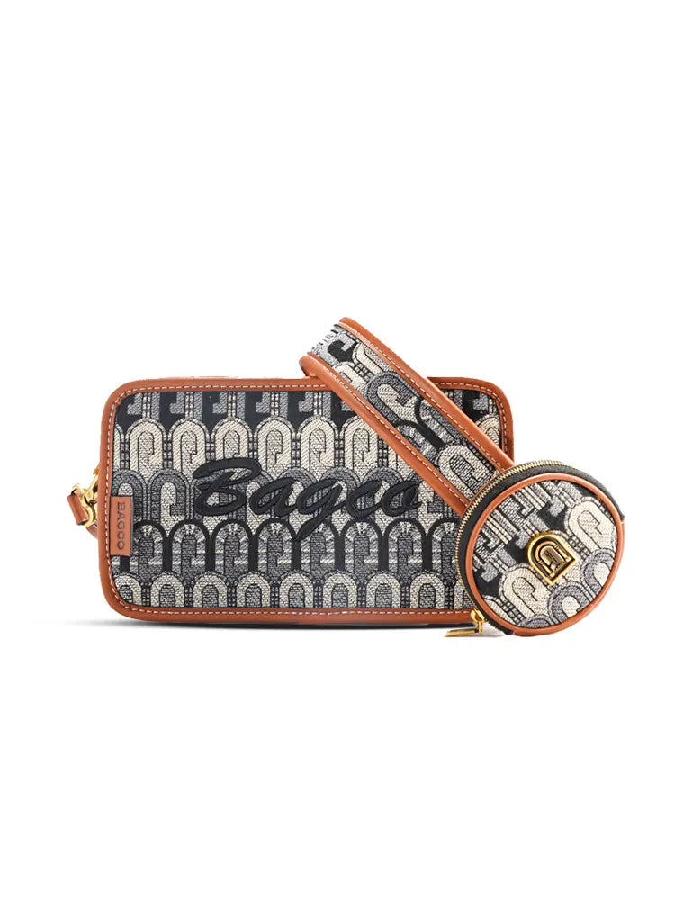 G-Jacquard Fabric Crossbody Camera Bag