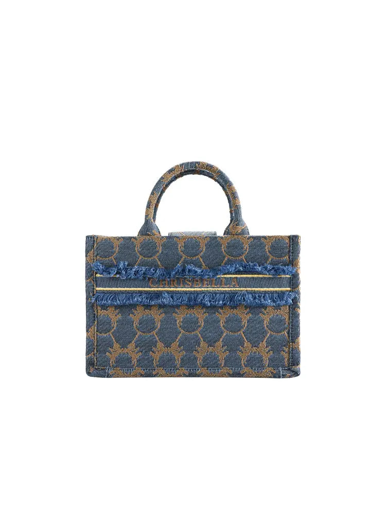Denim Shoulder Tote Bag