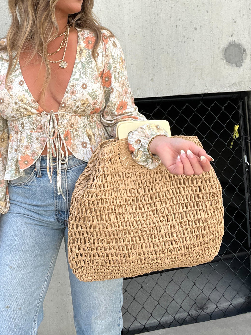 Tulum Evening Straw Tote