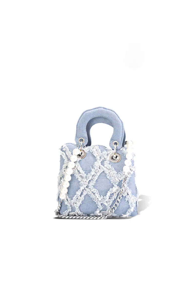 New Summer Denim Flap Shoulder Bag with Top Handle