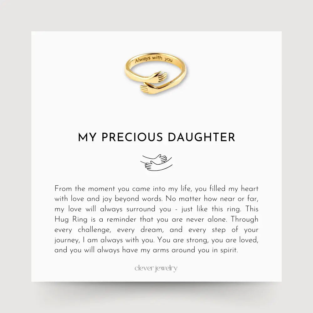 Gold Hug Ring for My Cherished Daughter