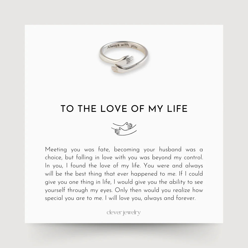 Elegant Hug Ring for My Beautiful Wife