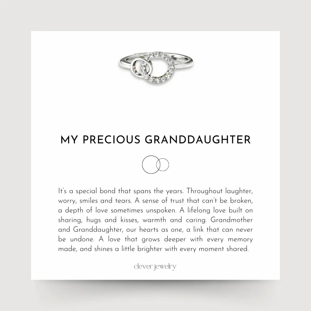 My Cherished Granddaughter - Forever Connected Ring