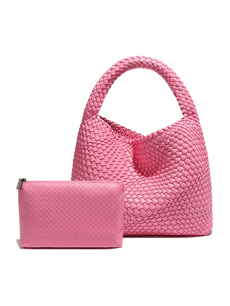 Eco-Friendly Vegan Intrecciato Shoulder Bag