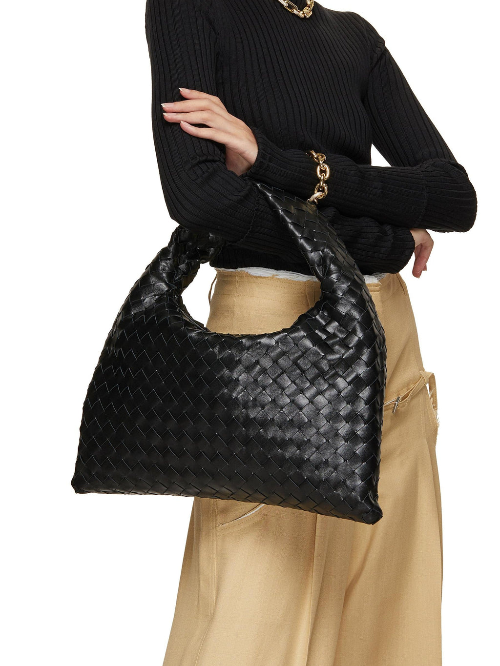 Eco-Friendly Vegan Intrecciato Shoulder Bag