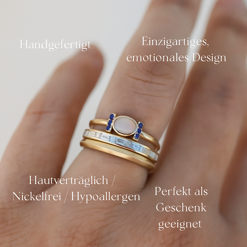 Theresa – Elegant Gold Ring Featuring a Dazzling Opal and Sleek Design