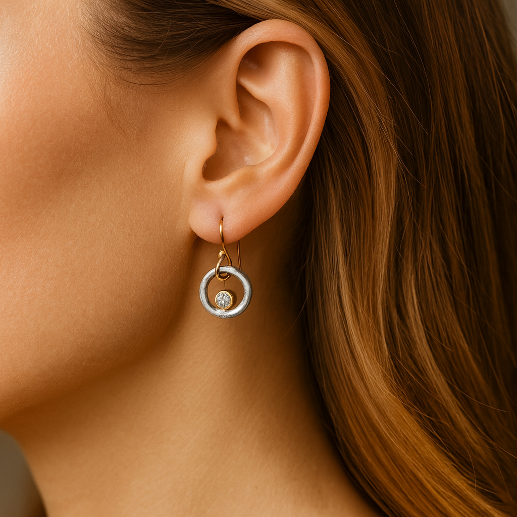Marlene – Vintage-Inspired Gold and Silver Earrings