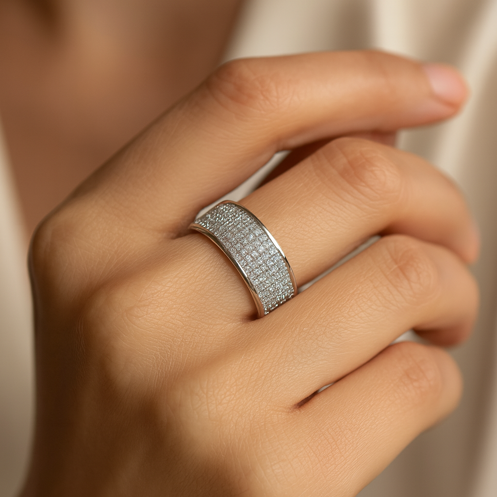 Ambrosia Fenzi White Gold Ring