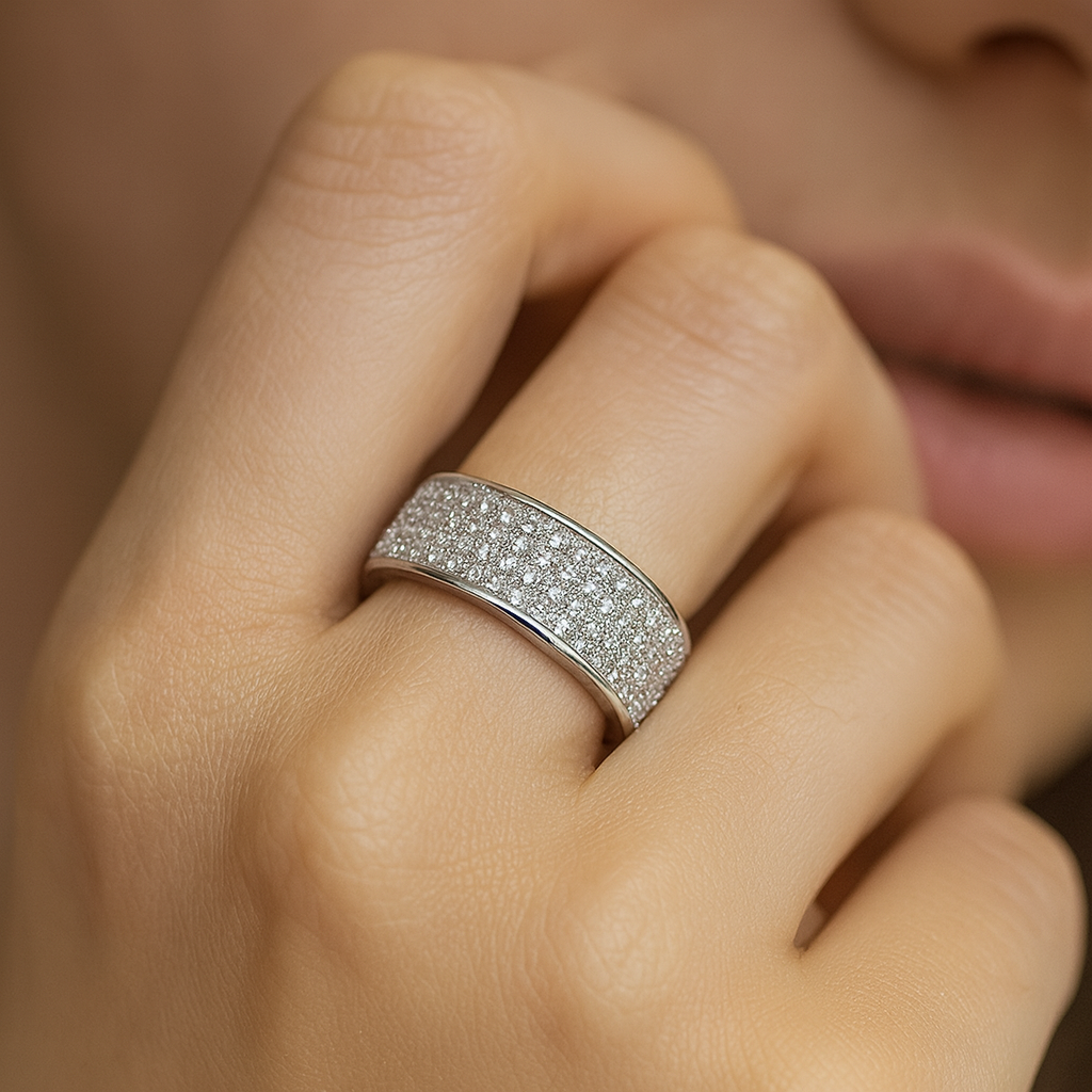 Ambrosia Fenzi White Gold Ring