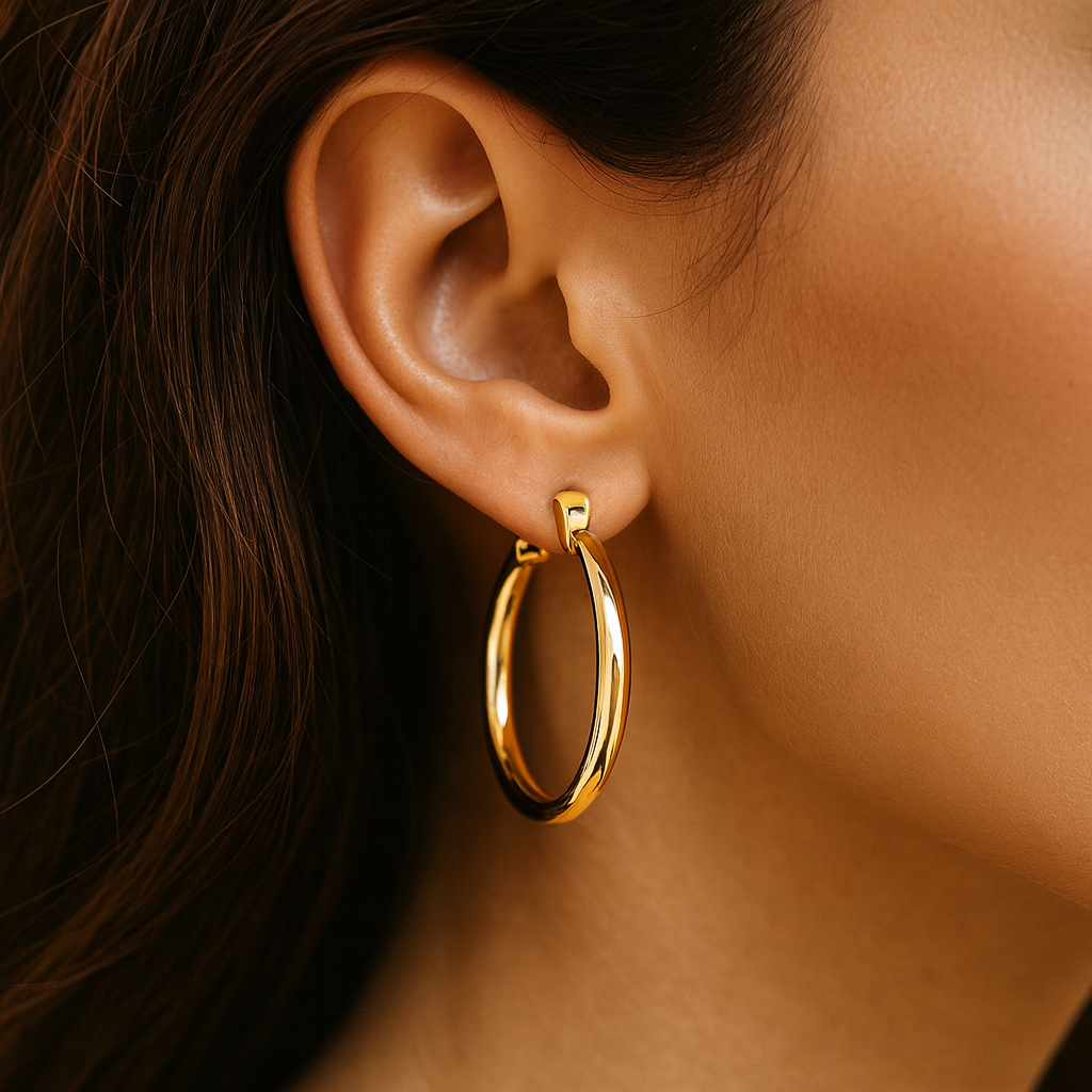 Liliane – Oversized Gold Earrings