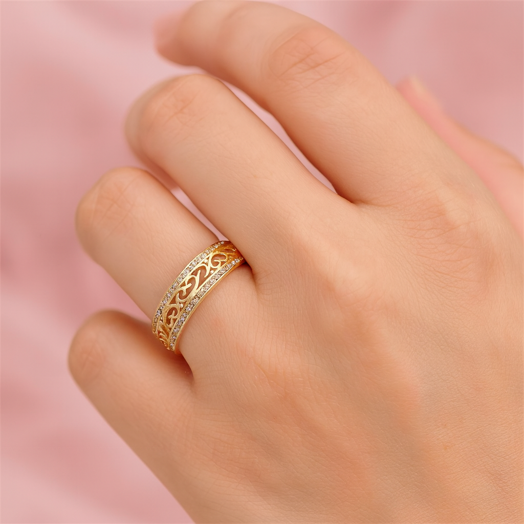 Kerstin – Light Gold Twisted Cable Ring