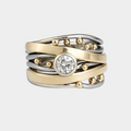Stefanie – Classic Gold Ring Adorned with Inlaid Zirconia