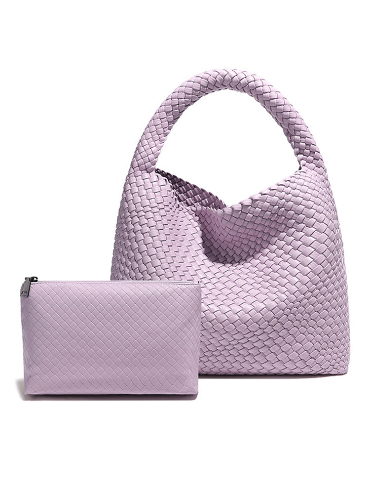 Eco-Friendly Vegan Intrecciato Shoulder Bag