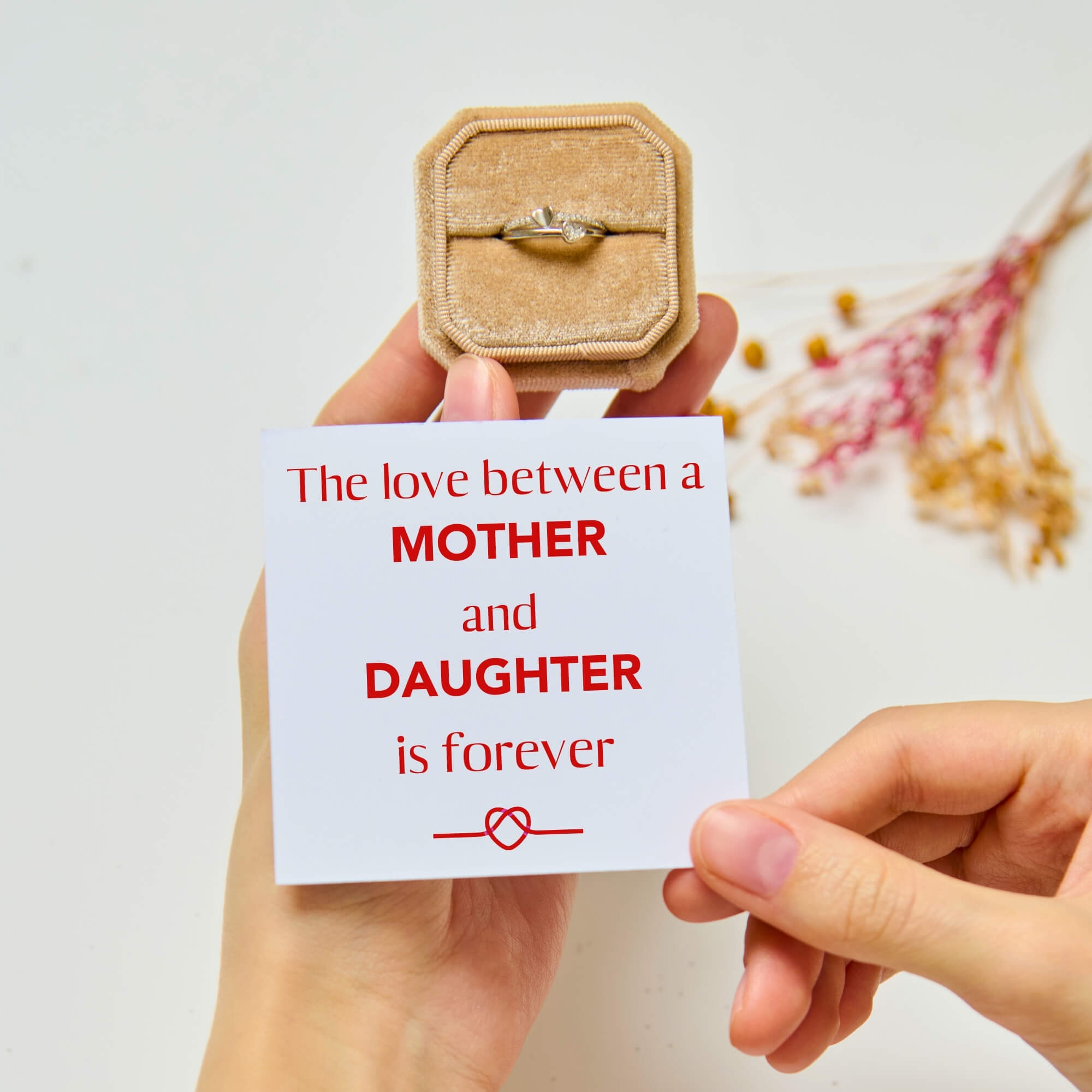 Matching Twin Heart Rings for Mother and Daughter