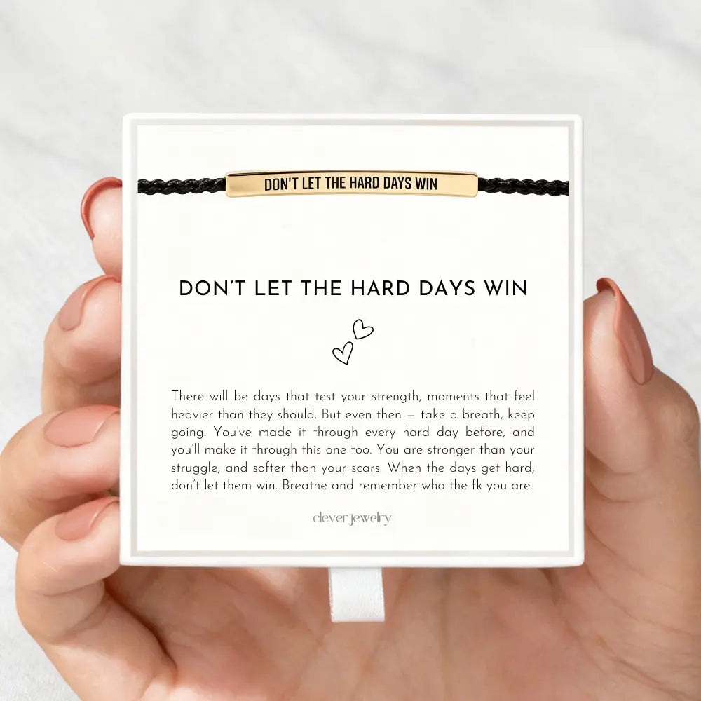 Conquer Tough Days - Inspirational Bracelet