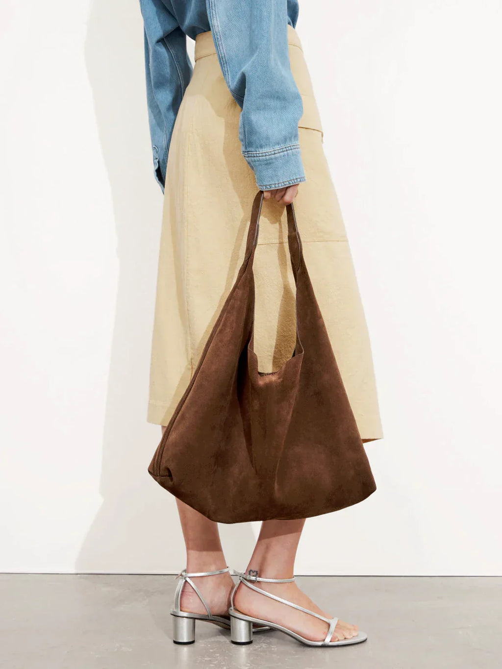 Luxurious Matte Suede Tote Bag