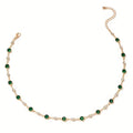 Emerald Green Gemstone Pendant Necklace