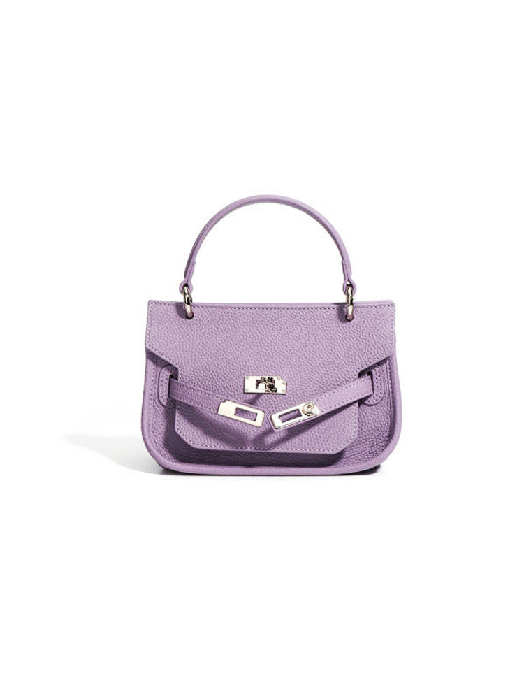 Double Buckle Metal Handheld Kelly Bag