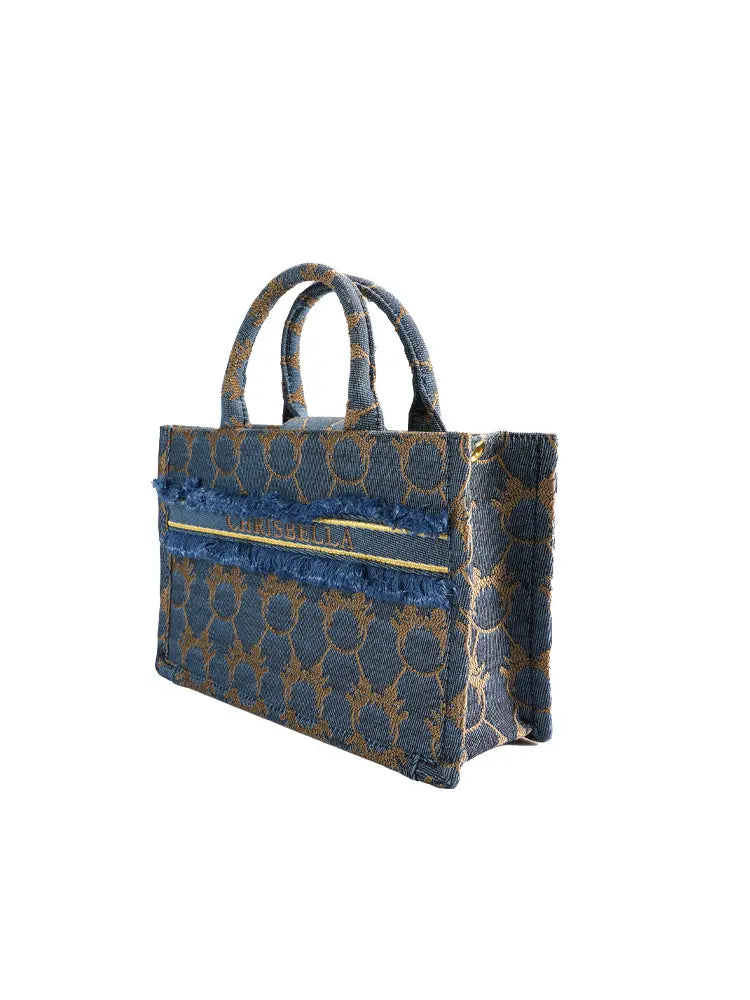 Denim Shoulder Tote Bag