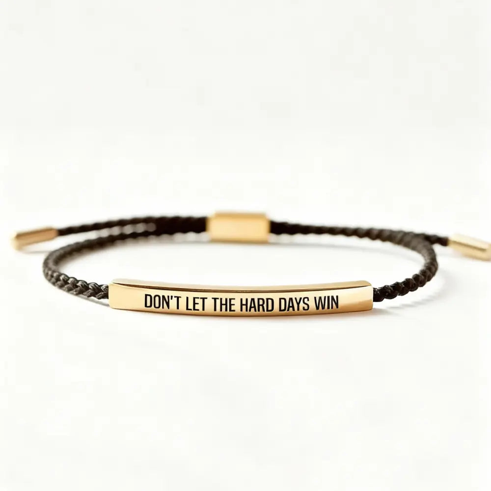 Conquer Tough Days - Inspirational Bracelet