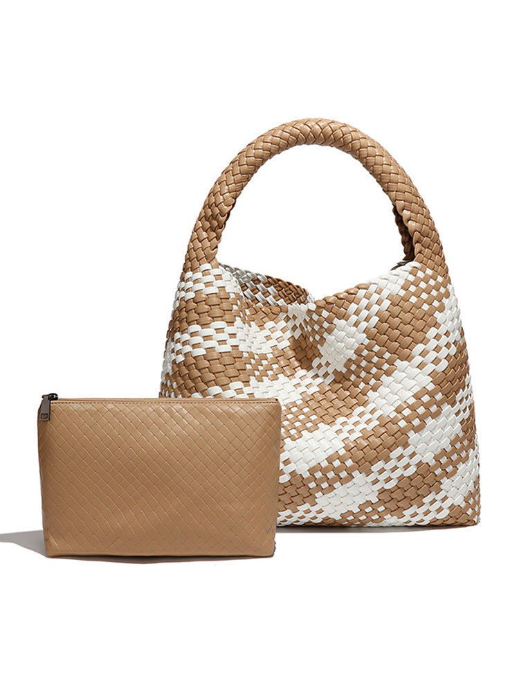 Eco-Friendly Vegan Intrecciato Shoulder Bag