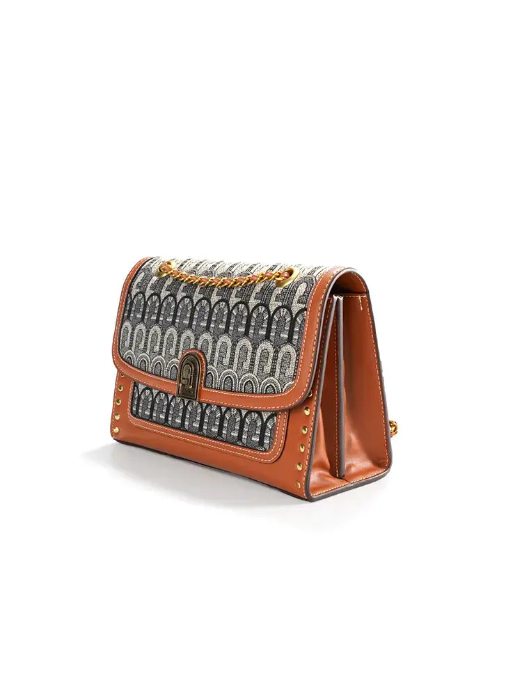 Crossbody Shoulder Bag in G-Jacquard Fabric