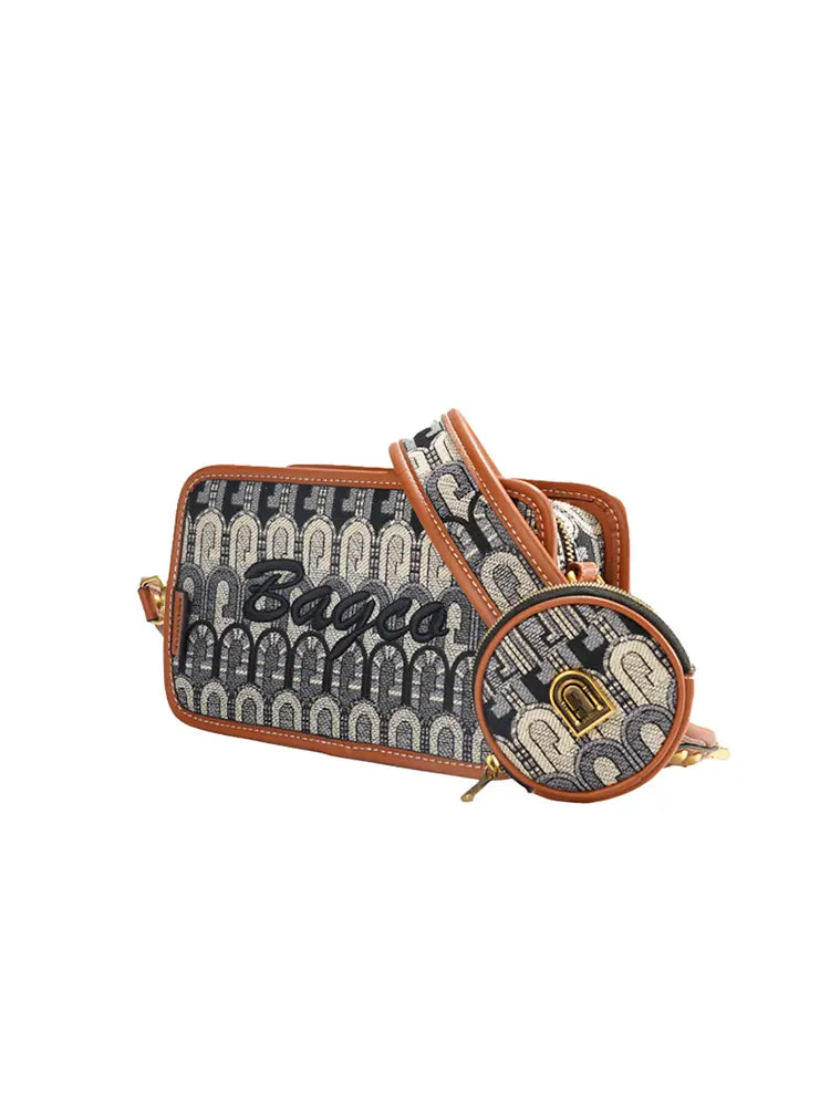 G-Jacquard Fabric Crossbody Camera Bag