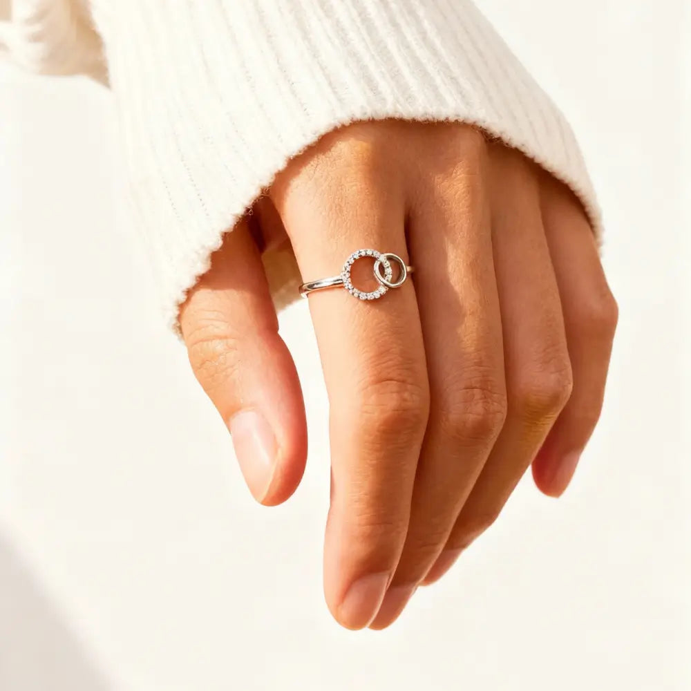 My Cherished Granddaughter - Forever Connected Ring