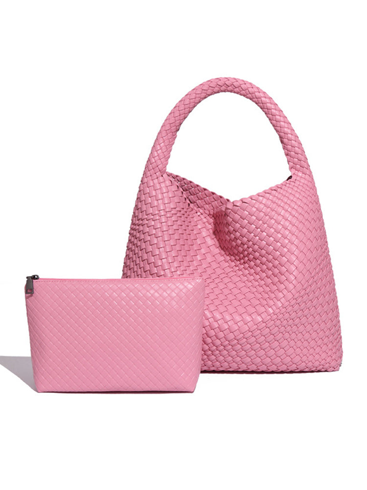 Eco-Friendly Vegan Intrecciato Shoulder Bag