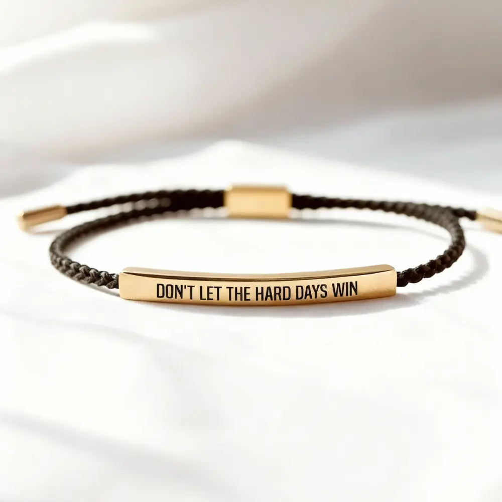 Conquer Tough Days - Inspirational Bracelet
