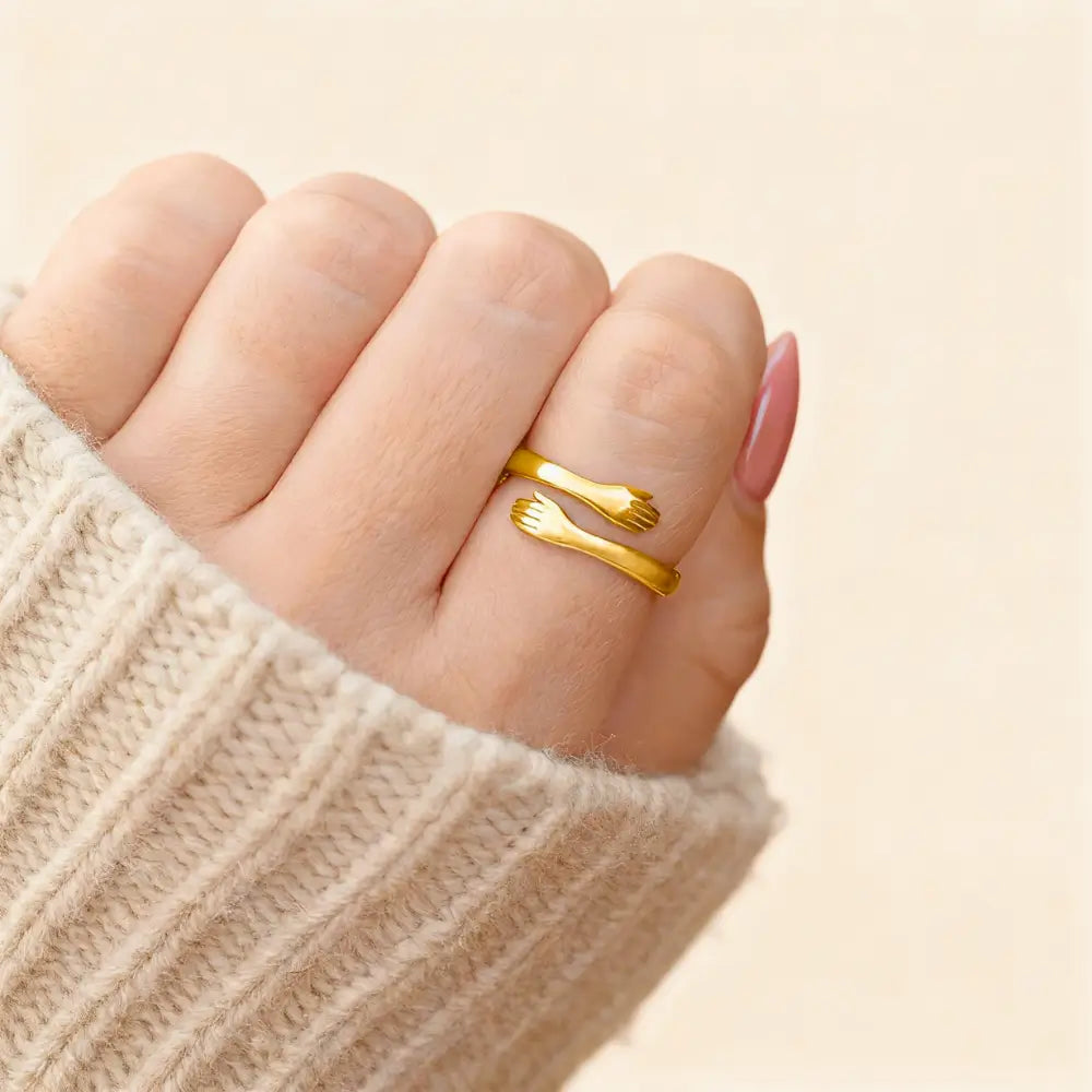 Gold Hug Ring for My Cherished Daughter