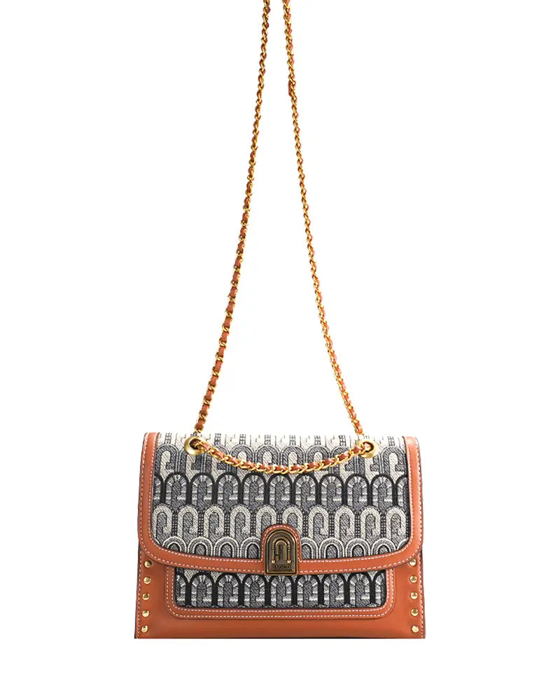 Crossbody Shoulder Bag in G-Jacquard Fabric
