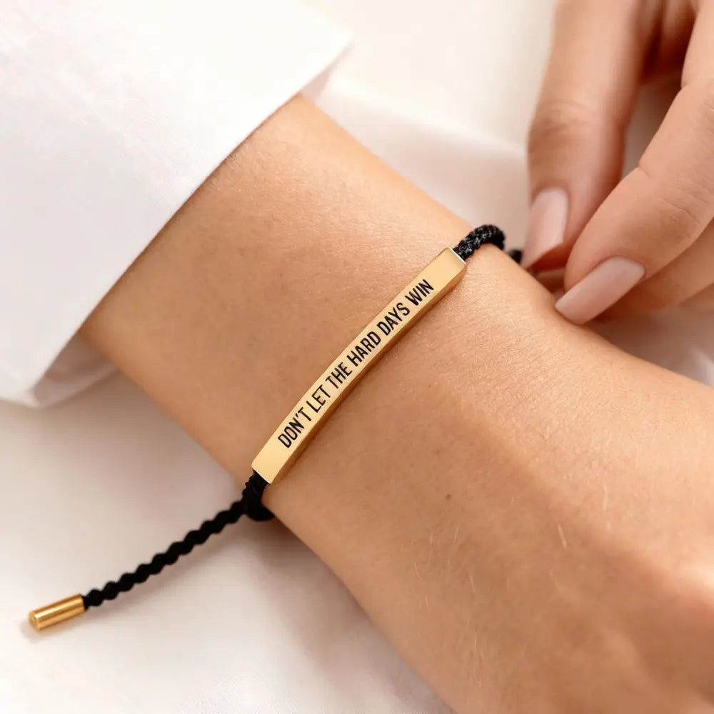 Conquer Tough Days - Inspirational Bracelet