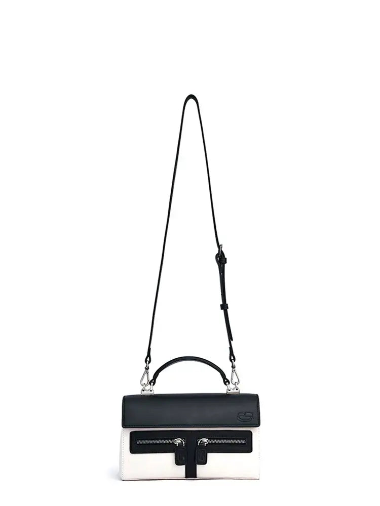 Fresh Pebbled Leather and Canvas Crossbody Shoulder Tote