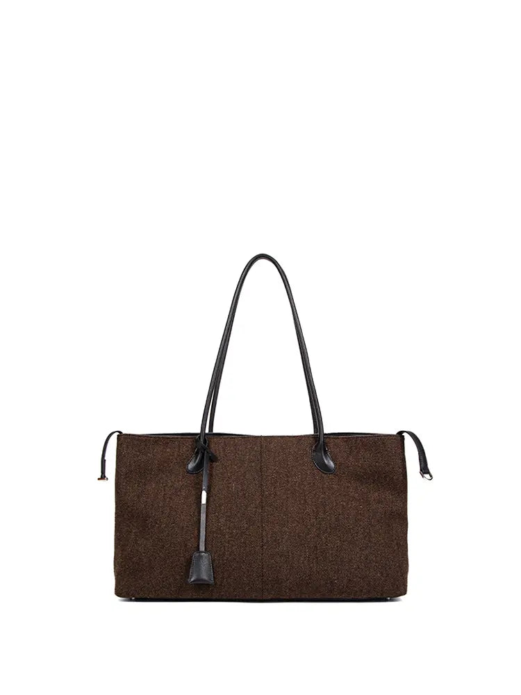 Shearling Wool Top Handle Crossbody Shoulder Bag